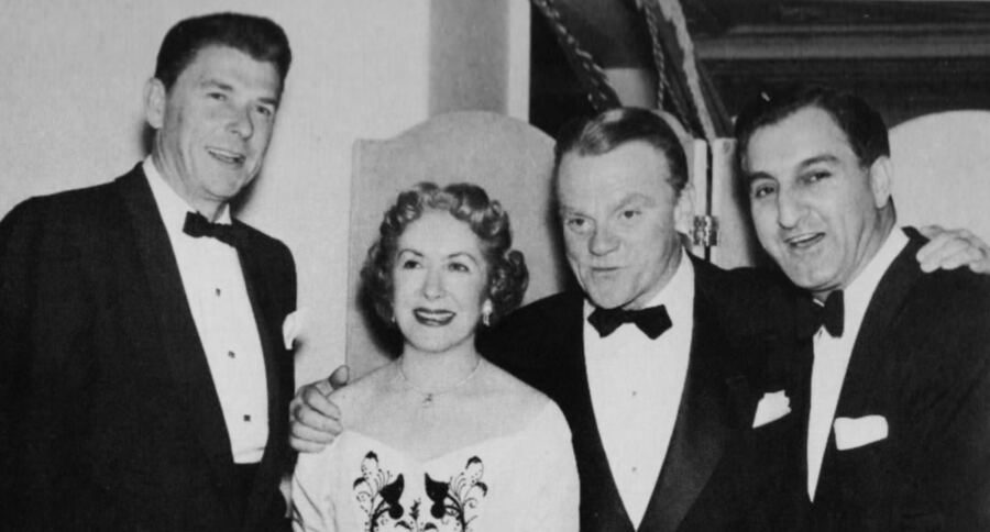 Ronald Reagan and Danny Thomas at a TKE event